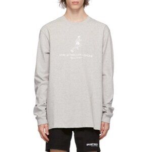 Sporty & Rich Stay Active, Live Longer Heather Gray Long Sleeve T-Shirt